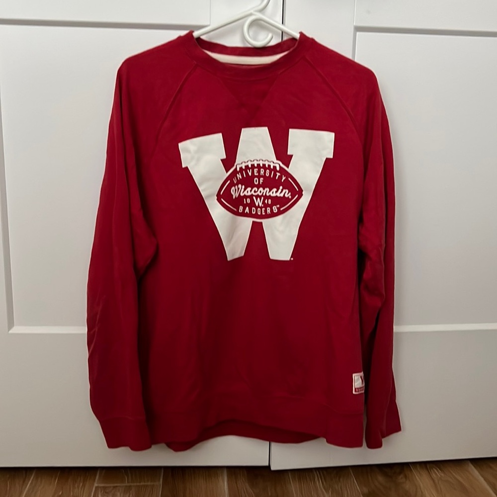 Under Armour Wisconsin Football Crew Sweatshirt L